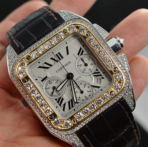 cartier diamond watch gold|cartier watches with diamonds price.